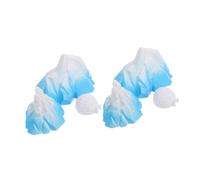 TOYZFRIENDY Miniature Iceberg and Ice House Ornaments Set, Realistic Arctic Landscape Decoration, Aquarium Snow Mountain Diorama Props for Fish Tank and Winter Adventure Display, 6 Pieces