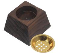 TOYZFRIENDY Minimalist Retro Wooden Incense Burner Trapezoid Shape Black Wood Incense Stick Holder for Home Décor Yoga Meditation Temple Use