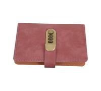 TOYZFRIENDY Money Saving Challenge Book with Pu Cover and Password Lock, 7"x4" Cash Binder Organizer in Peach Pink, Cash Stuffing Budget Journal for Teens with Envelope Budgeting Planner