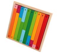 TOYZFRIENDY Montessori Counting Rods Colorful Wooden Math Skills Rods for Visual Decimal Learning Early Educational Math Teaching Tools for Preschool Arithmetic Practice