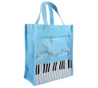 TOYZFRIENDY Music Score Holder Bag Large Handheld Storage Pouch for Keyboard Accessories Portable Music Sheet Carrier with Spacious Design and Material in Light Blue