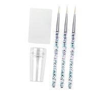 TOYZFRIENDY Nail Art Pen and Stamper with Transparent Stamper and Silver Nail Brushes for DIY Manicure Fine Line Drawing Floral and Pattern Designs Suitable for Home and Professional Salon Use