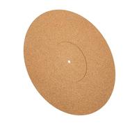 TOYZFRIENDY Natural Cork Turntable Mat with Groove Lightweight Anti-vibration Record Protective Pad for Vinyl Disc Players Use Slipmat for Audio Preservation