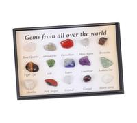 TOYZFRIENDY Natural Crystal Agate Mini Stone Specimen for Educational Mineral Study Colored Ore Samples for Collection DIY Jewelry Crafts Student Science Learning Tools