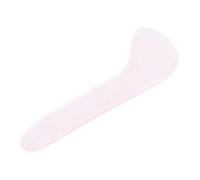 TOYZFRIENDY Natural Pink Crystal Jade Gua Sha Scraping Board for Face and Eye Massage Natural Stone Tool with Spoon Shape Portable Manual Skin Massager for Chin Neck Forehead and Cheek