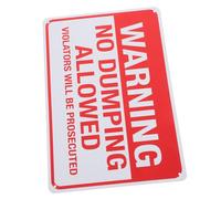 TOYZFRIENDY No Dumping Sign Iron Warning with Legal Notice for Outdoor Use Weather-resistant Safety Sign for Public Areas High-visibility No Dumping Allowed Safety Signage