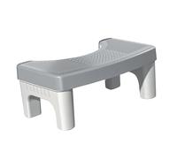 TOYZFRIENDY Non-Slip Toilet Squatting Foot Stool for Adults, Thickened Bathroom Step Stool Anti-Skid Surface, Comfortable Toilet Footstool for Home and Pregnancy Support, Grey