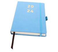 TOYZFRIENDY Office Schedule Notepad with Pen Slot Blue Daily Planner Notebook for Travel and Work Portable Yearly Agenda Organizer for Recording Plans Journeys and Inspiration
