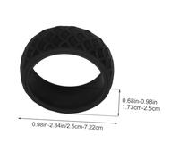TOYZFRIENDY Outdoor Silicone Sports Finger Ring with Slip Fish Scale Texture Flexible Joint Ring for Fishing and Exercise Black