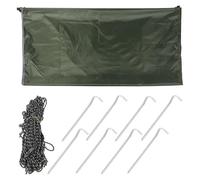 TOYZFRIENDY Oxford Fabric Outdoor Tent Tarp UV Block Canopy Shelter for Camping Hiking Picnic People Military Green Shade Awning