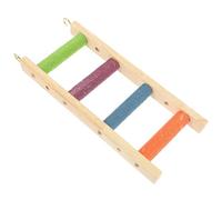 TOYZFRIENDY Parrot Climbing Ladder Wooden Hamster Bridge for Small to Medium Birds Safe Chewable Playground for Climbing Jumping and Training Easy to Install Pet Cage Accessory