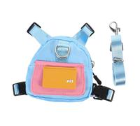 TOYZFRIENDY Pet Backpack Harness for Small Dogs with Straps Built Poop Bag Dispenser Blue S Lightweight Dog Carrier Bag for Walking Hiking Traveling Outdoor Activities