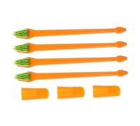 TOYZFRIENDY Pet Toothbrush Double-Ended Non-Slip Handle for Dogs and Cats Silicone Finger Brush Small Heads for Deep Oral Cleaning Suitable for Breeds