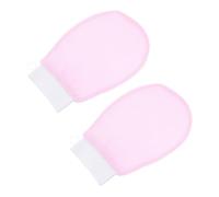 TOYZFRIENDY Pink Exfoliating Bath Gloves for Women Double-sided Body Scrubbing Mitts with Massage Effect Dead Skin Remover for Smooth Skin Design for Shower and Spa Use