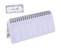 TOYZFRIENDY Planner Binder Notepad Tearable Weekly Portable Coil Flip-up Smooth Writing Flower and Bird Design for Note Taking Student Academic Paper Notebook
