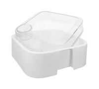 TOYZFRIENDY Plastic Turtle Aquarium Terrarium with Cover and Basking Platform, Small Escape Proof Reptile Tank 11.8x11.8x6.3 Inches for Turtle and Terrapin Care