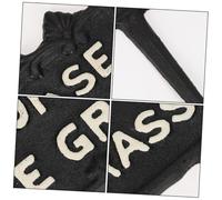 TOYZFRIENDY Please Keep Off The Grass Lawn Sign Black Iron Garden Decoration with Pointed Stakes Outdoor Warning Sign for Patio Lawn Protection Easy Installation Weatherproof Design