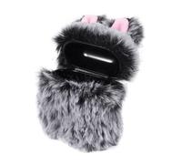 TOYZFRIENDY Plush Rabbit Ear Wireless Earphone Case Lightweight Soft Cover for Cute Stuffed Bunny Design Headphone Carrier Portable Protective Sleeve