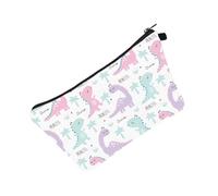 TOYZFRIENDY Portable Dinosaur Print Makeup Bag Small Lightweight Toiletries Holder for Travel Gym Business Trips with Large Capacity and Multi-Compartment Storage Pouch for Cosmetics and Daily