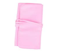 TOYZFRIENDY Portable Makeup Brush Holder Rolling Pouch with Belt Strap Cosmetic Organizer Bag for Travel and Home Large Capacity Pink Makeup Storage Case for Brushes Lip Gloss Nail Art Tools