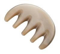 TOYZFRIENDY Premium Ox Horn Gua Sha Comb for Scalp Massage Handheld Five-Tooth Head Massager with Smooth Surface for Gentle Skin Texture and Itch Relief Portable Hair Care Tool for Home and