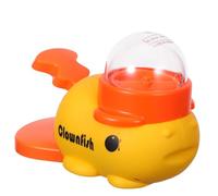 TOYZFRIENDY Press and Rotate The Feeder Food Puppy Treats Pet Feeding Interactive Pet Treat Dispenser Yellow Abs