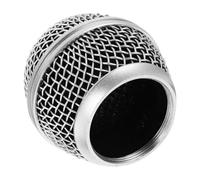 TOYZFRIENDY Professional Silver Microphone Replacement Grille Head Mesh Cover Anti-collision Wind Noise Reduction Compatible Various Mic Models Half-steel Construction