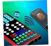 TOYZFRIENDY Professional Voice Changer Live Sound Card with Dual Dsp Noise Reduction External Audio Mixer for Phone and Streaming Low Power Consumption Reverberation Effect for Voice