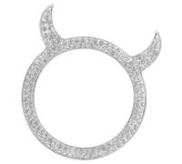 TOYZFRIENDY Push Button Start Cover Zinc Alloy Rhinestone Decoration Ring White Easy Installation Sturdy Car Interior Accessory for Vehicle Ignition