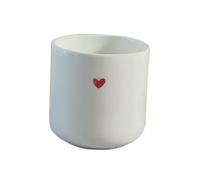 TOYZFRIENDY Red Ceramic Heart Tea Cup Small Bone Home Drinking Cup for Afternoon Tea Coffee Milk Soup Safe