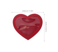 TOYZFRIENDY Red Heart-Shaped Valentine’S Day Box Set, 2pcs Plastic Floral Boxes with Lids for DIY Perfume, Flowers, and Makeup Packaging, Suitable for Romantic Presents and Party Favors