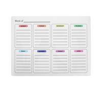 TOYZFRIENDY Removable Self-Adhesive Weekly Whiteboard Wall Sticker Reusable Dry Erase Planner for Weekly Schedule Meal Planning and Task Organization Easy Install Clean Removal No Residue