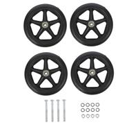 TOYZFRIENDY Replacement Wheelchair Front Wheels Non-Slip Wheelchair Castor Accessories for Indoor Outdoor Use Smooth Silent Rolling for Elderly and Patient