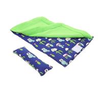 TOYZFRIENDY Reptile for Lizards and Bearded Dragons Cotton Pet Bed with Pillow Blanket Comfortable Habitat Lounger for Animals Like Geckos and Iguanas Blue and Green