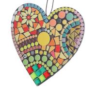 TOYZFRIENDY Resin Heart Hanging Decoration Crystal Base and Hanging Cord, Heart Wall Ornament for Valentine’S Day, Wedding Party Home Décor Accent Random Style