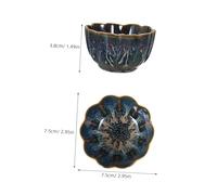 TOYZFRIENDY Retro Ceramic Tea Cup with Kiln-Change Glaze Elegant Fambe Kung Fu Teaware for Hot and Cold Drinks Unique Vintage Style Creative Tea Cup for Family and