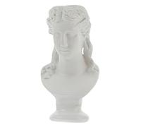 TOYZFRIENDY Retro Classic Sculpture Pen Holder Desktop Organizer for Office and Makeup Brushes White Imitation Plaster Vase with European Renaissance Style Decoration for Living and Study