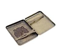 TOYZFRIENDY Retro Embossed Metal Cigarette Case 20pcs with 3D Tiger Design, Alloy Protective Cover and Portable Storage Box for Cigarette Protection and Travel Use
