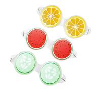 TOYZFRIENDY Reusable Cooling Eye Pads 3pcs Fruit Pattern Ice Eye Masks Cold Therapy for Summer Skincare
