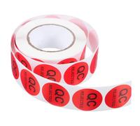 TOYZFRIENDY Round Qc Stickers with Black Text Self Adhesive Quality Control Labels for Product Inspection Adhesion Inventory Stickers for Warehouse and Manufacturing Use