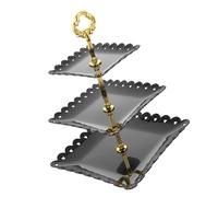 TOYZFRIENDY Rustic Tiered Cupcake Stand 3-Tiers Serving Tray for Wedding Birthday Shower Party Dessert Display Holder