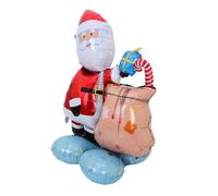 TOYZFRIENDY Self-standing Santa Claus Christmas Foil Balloon for Holiday Party Decorations Reusable Merry Christmas Balloon for and Year Celebrations Bright Festive Display for Retail and Mall