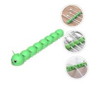 TOYZFRIENDY Silicone Cable Winder Caterpillar Shape Green Practical Wire Wrapper for Desk Home Car Use with Strong Adhesive for Multiple Cables Management
