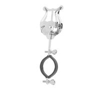TOYZFRIENDY Silver Metal Clarinet Lyre Music Holder Clip for Marching Band Flip Folder Securely Holds Music for Clarinet Oboe Trumpet with Strong Non-slip Grip