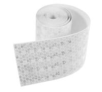 TOYZFRIENDY Silver Reflective Warning Tape for Cars Outdoor Use Weatherproof Dark Safety Strip with Strong Adhesive High Visibility Hexagonal Prism Pattern UV and Solvent Resistant Durability