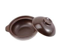 TOYZFRIENDY Small Covered Ceramic Casserole Pot for Household Use Heat-resistant Kitchen Cookware for Braised Chicken Rice Noodles Soup and Spicy Hot Pot with Steam Vent Lid