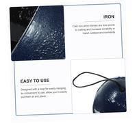 TOYZFRIENDY Small Fuji Mountain Cast Iron Bell with Hanger Vintage Blue Garden Ornament for Home Decoration DIY Craft Pendant for Wind Chimes Jewelry Making Balcony Bell Pendant