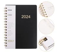 TOYZFRIENDY Spiral Schedule Planner Notebook for Management Yearly Planning Handbook with Monthly Layout Black Cover Business Diary for Daily Notes and Goal Tracking