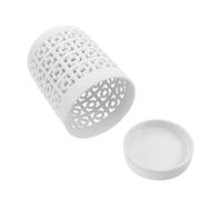TOYZFRIENDY Square Ceramic Orchid Pot with Drainage Holes and Tray Breathable White Planter for Indoor Outdoor Plants Efficient Water Management and Root Health