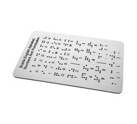 TOYZFRIENDY Stainless Steel Braille Alphabet Board with Raised Dots Numbers Punctuation Montessori Educational Tool for Blind Tactile Learning Aid for Braille Literacy Development